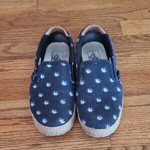 Vans Black and White Star Slip-On Slippers